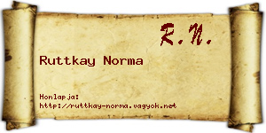 Ruttkay Norma névjegykártya